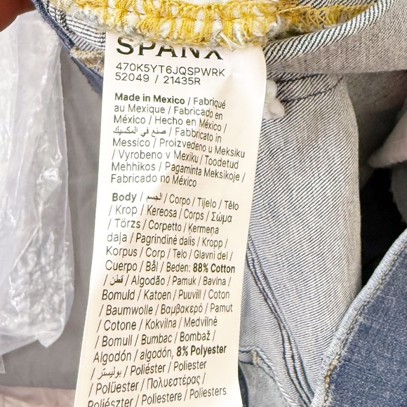 Spanx Everywear Jean Shorts 5" Tummy Control Blue Size Large - Picture 5 of 5